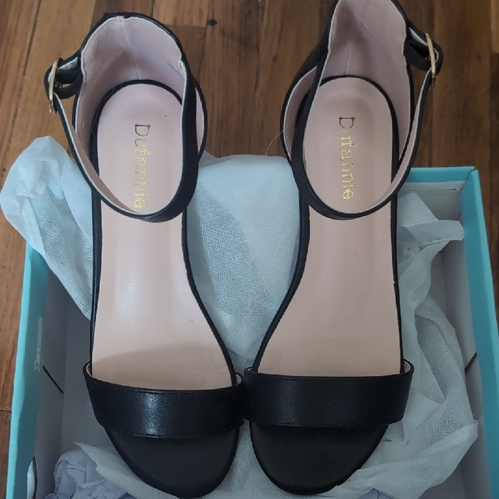 Black Girl's Heeled Sandals